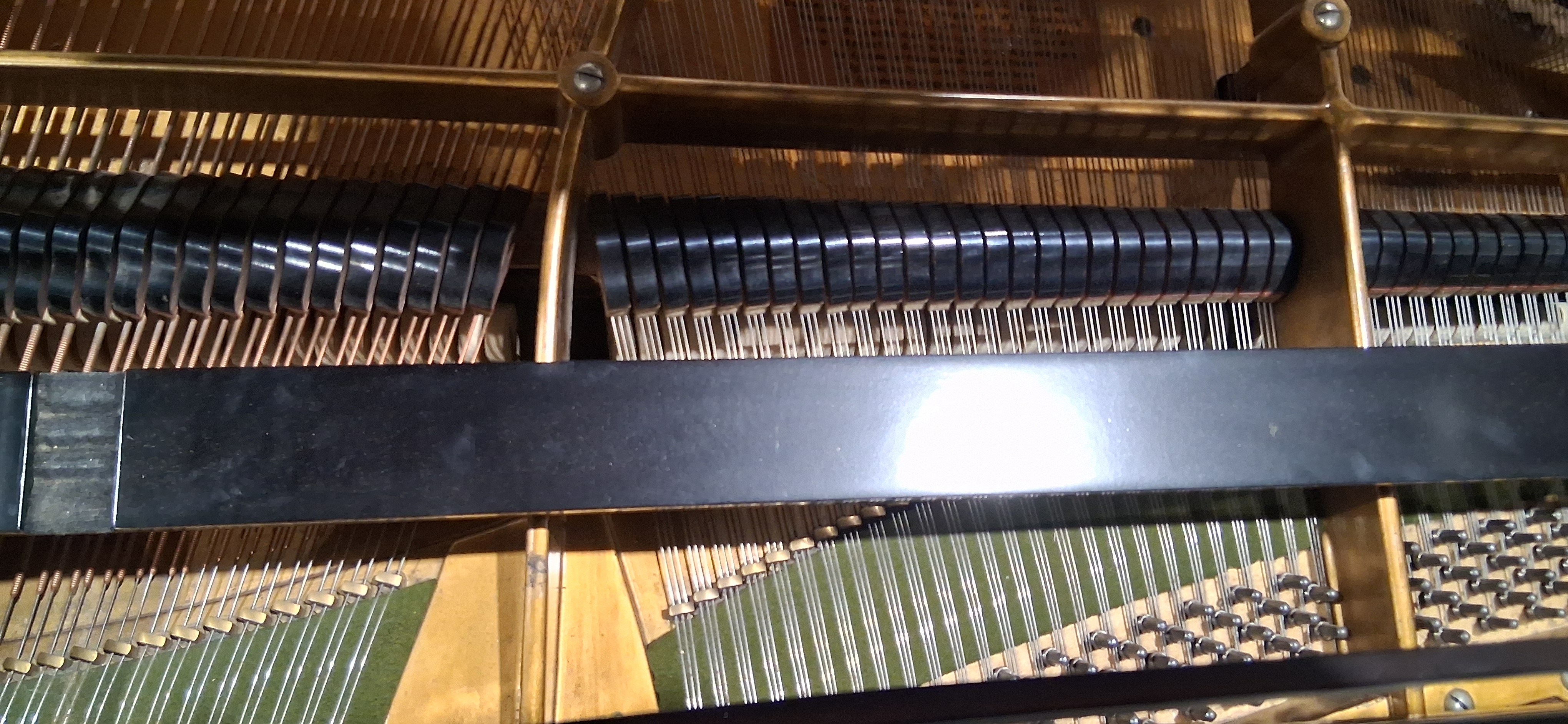 C Bechstein grand piano, no.106208, circa 1912, in ebonised case on square tapering legs and with - Image 9 of 10