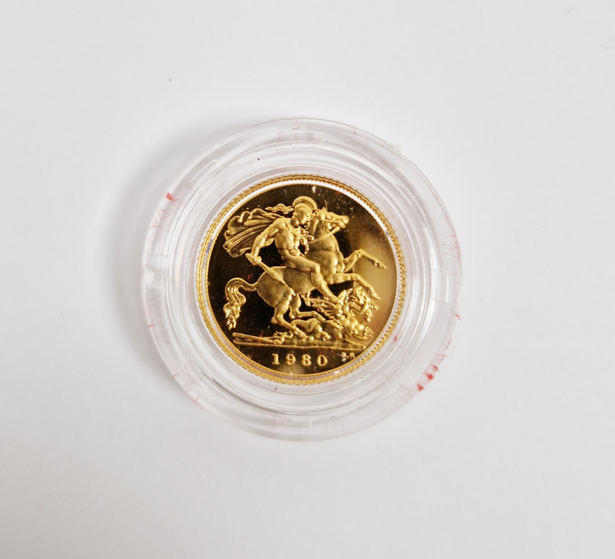 Elizabeth II Royal Mint gold 1980 half-sovereign in proof case - Image 2 of 3