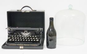 Early 20th century cased Underwood Standard Portable typewriter together with 19th century James