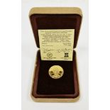 Pobjoy Mint 22ct gold limited edition 1980 one crown coin to commemorate the 80th Anniversary of the