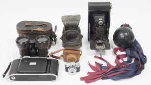 Early 20th century Kinglet Carbide bicycle lamp by Joseph Lucas Limited, Birmingham, a weighted