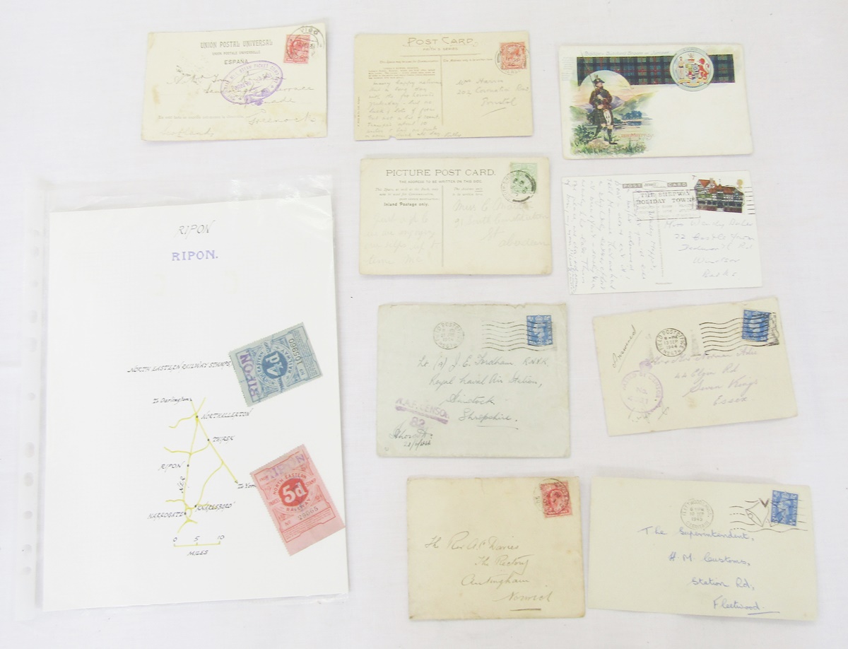 GB & World stamps: Box of 100+ KEVII-QEII period GB & World postal covers and PCs, some written up - - Image 2 of 4