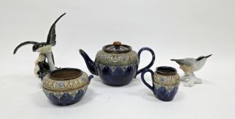 Royal Doulton stoneware part tea-service, late 19th century, impressed marks and shape numbers,