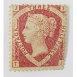 GB stamp: Mint mounted line engraved QV 1 1/2d rose red (Plate 1), SG 51, cat £725.