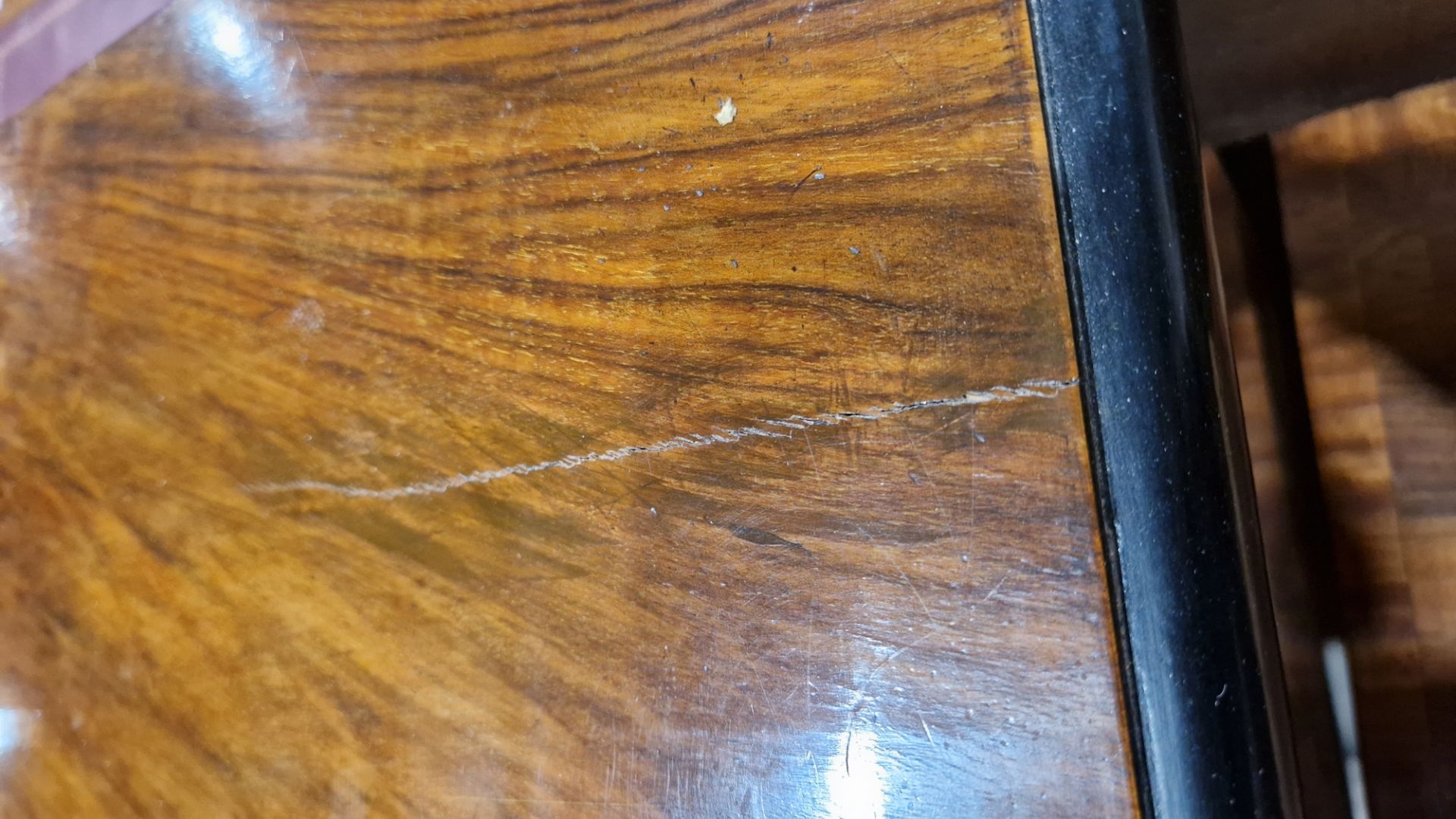 Victorian walnut and ebonised pier cabinet, the rectangular top with ebonised thumb moulded edge, - Image 7 of 28