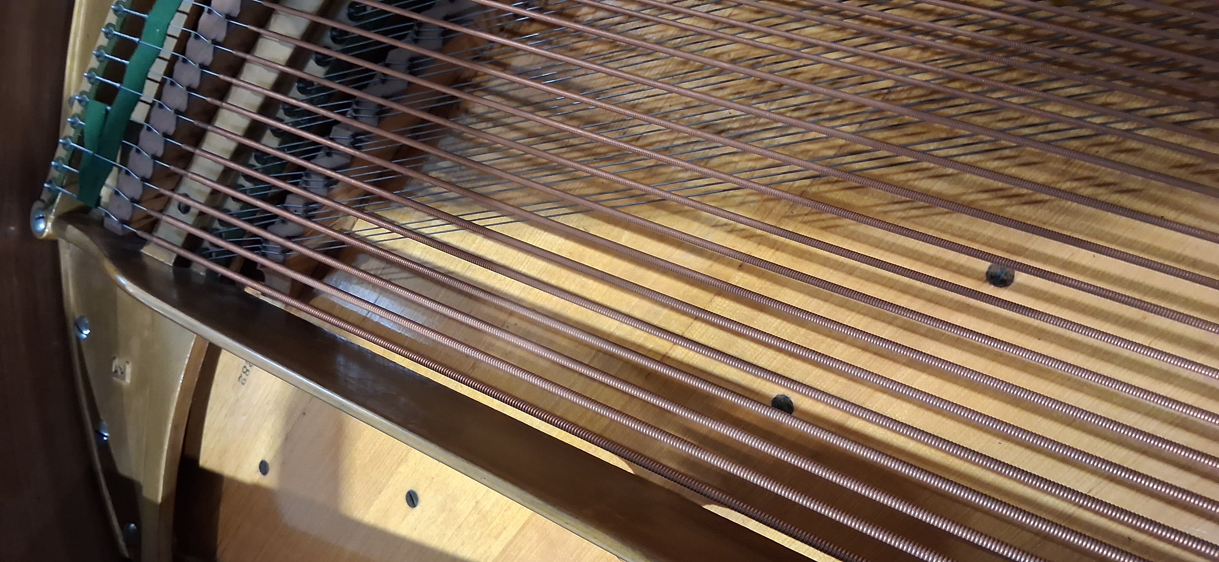 C Bechstein grand piano, no.106208, circa 1912, in ebonised case on square tapering legs and with - Image 6 of 10