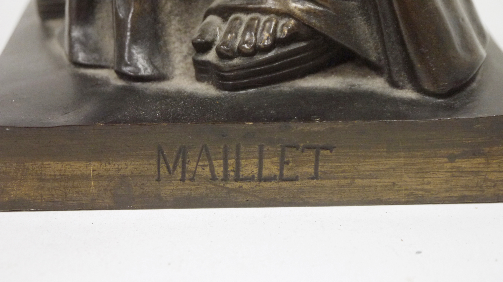 After Jacques-Leonard Maillet (1823-1894), bronze figure of Agrippina carrying  the ashes of - Image 3 of 3