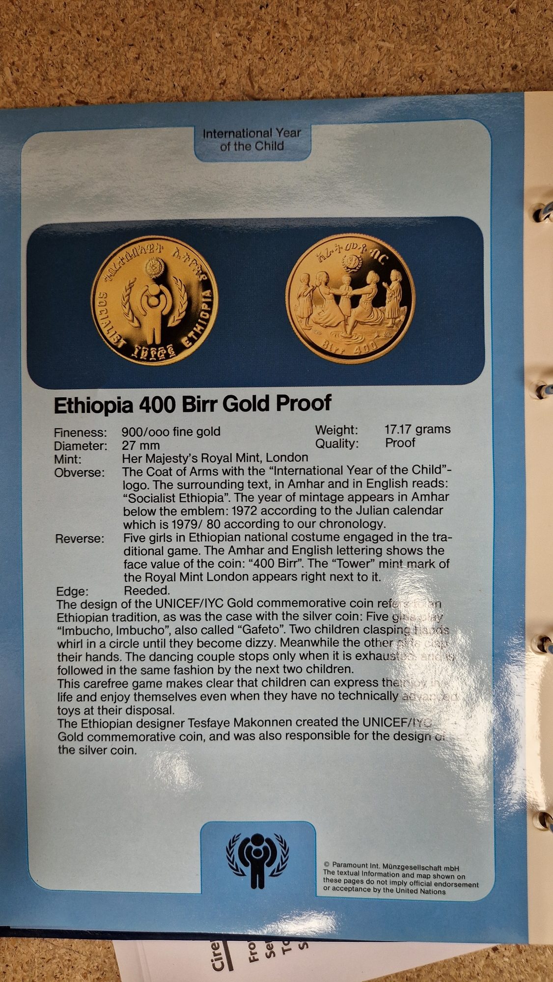 Set of twelve gold coins from the Unicef/IYC International Coin Program to commemorate the - Image 10 of 19