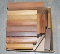 A collection of 20th century wood block stands/plinths, with chamfered edges, in sizes  Condition