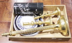 Chapelle de Potensac Medoc case (without lid), a Sassicaia Bolgheri case (both empty), a wicker