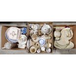 Collection of art deco ceramics together with other ceramic items including Meadowland butter