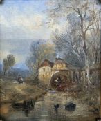 F R Allfree Oil on board The Mill, signature partial initials lower left, typed label verso with