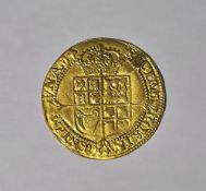 James I (1603-1649) gold laurel, approximately 8.4g, with signs of plug repair