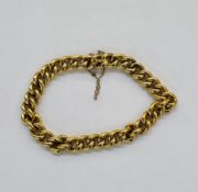15ct gold link bracelet, stamped 15ct, 13.7g gross