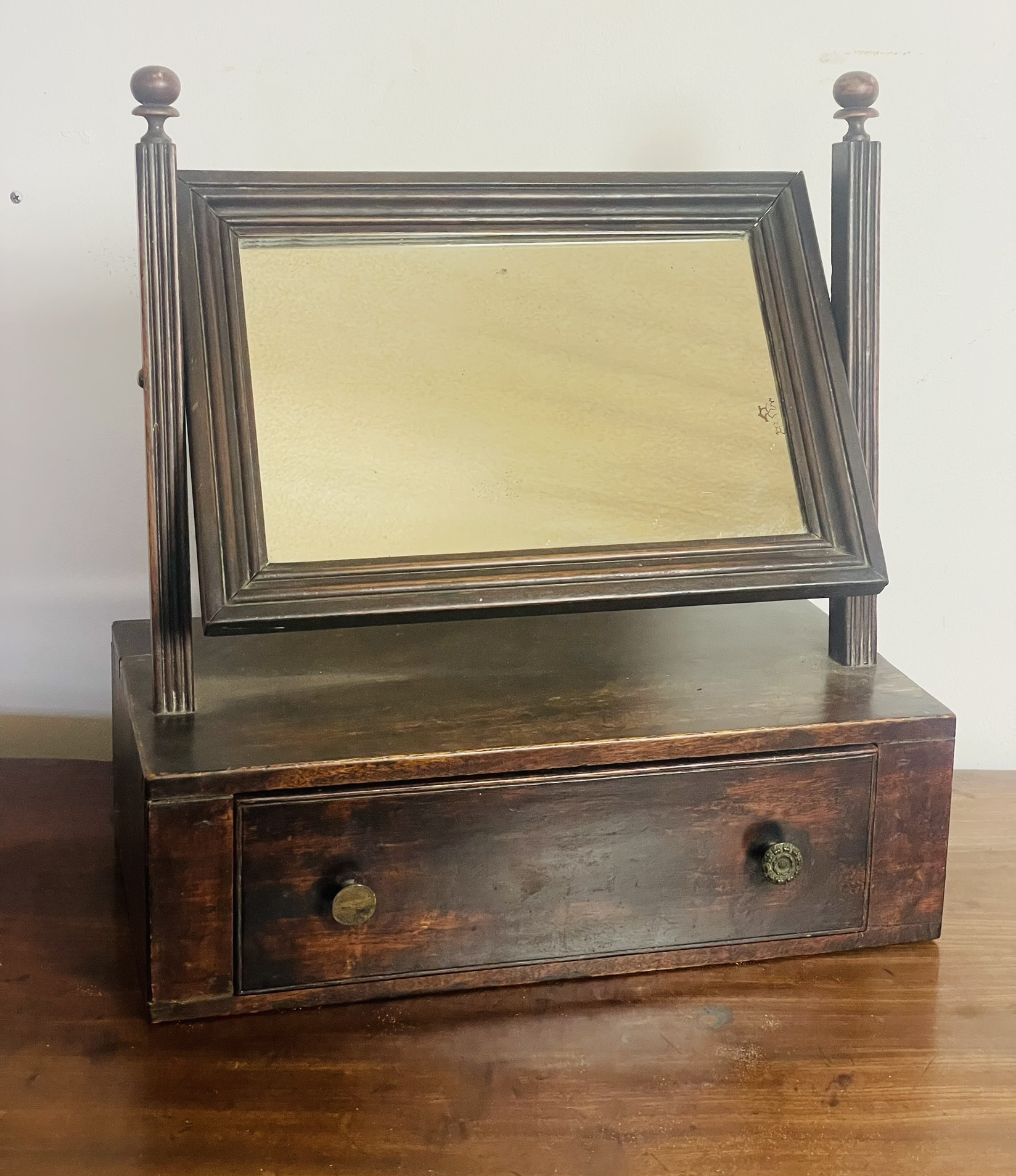A small proportion oak dressing mirror