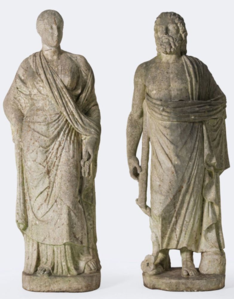 Asian Art, Antiques, Clocks, Sculpture, Paintings, Empire furniture, Haute Epoque and Garden ornaments of a large Belgian mansion.