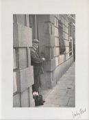 A 1970s photographic portrait by Sally Fear, signed to the lower right in a glazed aluminium