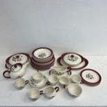 A mid-century Wedgwood dinner service for six settings, Mayfield pattern.