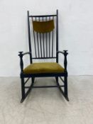 Mid-century, Karl-Axel Adolfsson for Gemla Sweden, Isabella rocking chair with maker's label. H.