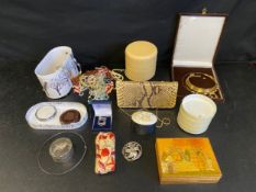 A collection of costume jewellery to include beaded necklaces (some for repair), two chokers,