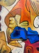 Iryna Griffith, a large oil on canvas, abstract composition, signed bottom right and to the