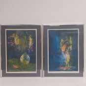 Hoi Lebadang (1921-2015), two contemporary limited edition screenprints to include an abstract