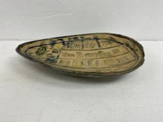 Paul Noon (b.1955), an art pottery bowl with incised decoration, Usher's The Old Bear, signed and