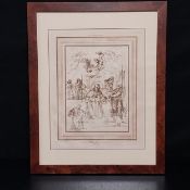 Simon Watts (active 1760-1780), an 18th century etching titled 'San Gregorio' 1766, after the