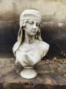 After Guglielmo Pugi (1850-1915), a reconstituted stone figural bust after the original C.1900