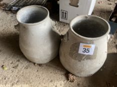 2 X MILK CHURNS