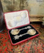 A SET OF SILVER SPOONS COMMEORATING THE SALTER'S COMPANY 1887