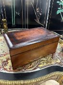 A WESLEY BOBER CEDAR LINED, LEATHER CIGAR HUMIDOR WITH HYGROMETER
