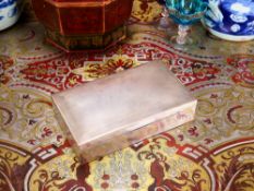 A STERLING SILVER CIGAR HUMIDOR, BIRMINGHAM 1963