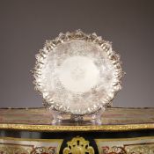 A GEORGE III STERLING SILVER SALVER, LONDON, C. 1820