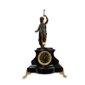 A LATE 19TH CENTURY FRENCH SWINGING PENDULUM MYSTERY CLOCK