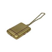 AN EARLY 20TH CENTURY SILVER GILT AND JEWELLED COMPACT