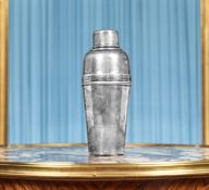 AN EGYPTIAN SILVER COCKTAIL SHAKER