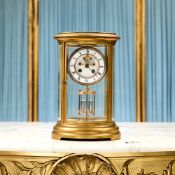 A LATE 19TH CENTURY FRENCH FOUR GLASS MANTEL CLOCK C. 1890
