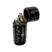 A 19TH CENTURY TORTOISESHELL AND PIQUE WORK NECESSAIRE