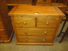 Modern Pine Chest of 4 Drawers, 86cm W