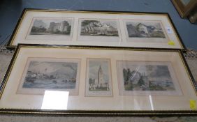 Two framed architectural engravings