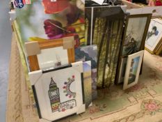 A quantity of assorted modern canvas screen prints, etc