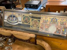 A large framed modern Italian print 144 x 41 cm