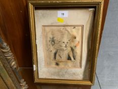 A framed Louis Wain print ‘The Lecturer’