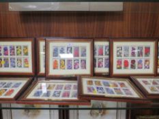 A collection of ten floral themed sets of 10 cigarette cards - all framed and double glazed!,