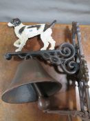 **A cast metal springer spaniel dog bell**