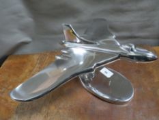 **An aluminium model Vulcan bomber**