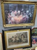 A large ILKA LASSIE HAS HER LADDIE' print together with another large modern gilt framed print (2)