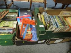 Four trays of antique, vintage and modern books