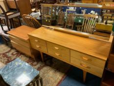 A Schreiber style dressing table and chest. (2)